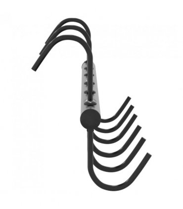 vidaXL Bridle Hanger with 9 Swivel Hooks Black Steel