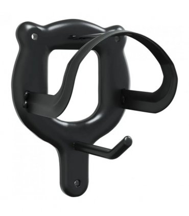 vidaXL Bridle Racks 3 pcs Wall Mounted Black Iron