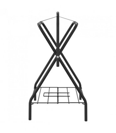 vidaXL Saddle Rack Foldable Freestanding Black Iron
