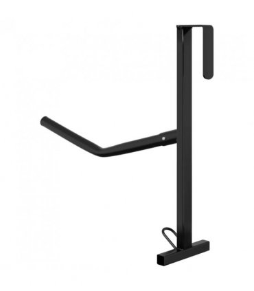 vidaXL Saddle Rack with Bridle Hook Single Arm Portable Black Iron