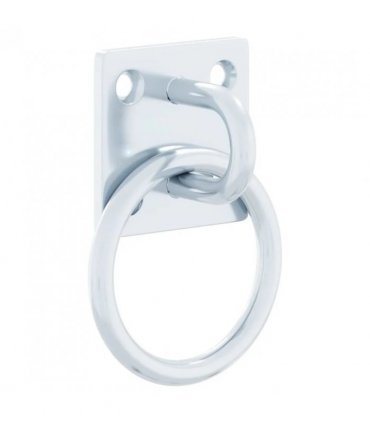vidaXL Hitching Rings with Plates 3 pcs Silver Steel