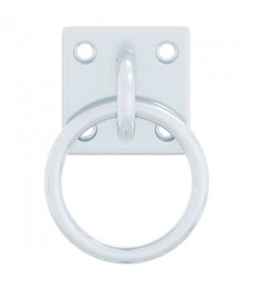 vidaXL Hitching Rings with Plates 3 pcs Silver Steel
