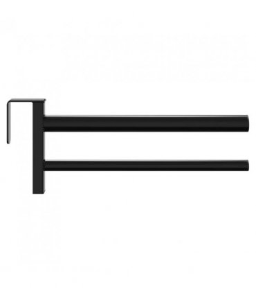 vidaXL Saddle Rack Twin Arm Portable Black Iron