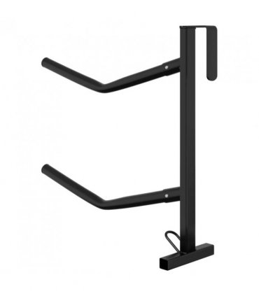 vidaXL Saddle Rack with Bridle Hook Twin Arm Portable Black Iron