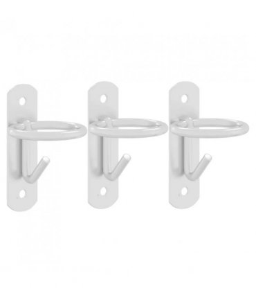 vidaXL Bucket Hooks 3 pcs Wall Mounted Silver Galvanised Steel