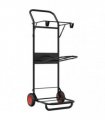 vidaXL Saddle Trolley Foldable Black Steel