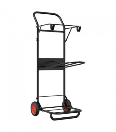 vidaXL Saddle Trolley Foldable Black Steel
