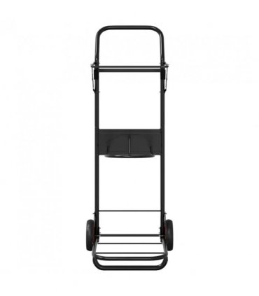 vidaXL Saddle Trolley Foldable Black Steel