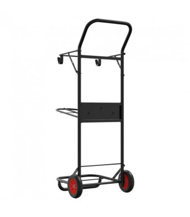 vidaXL Saddle Trolley Foldable Black Steel