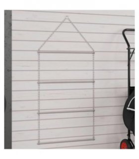 vidaXL Saddle Pad Rack Silver Stainless Steel