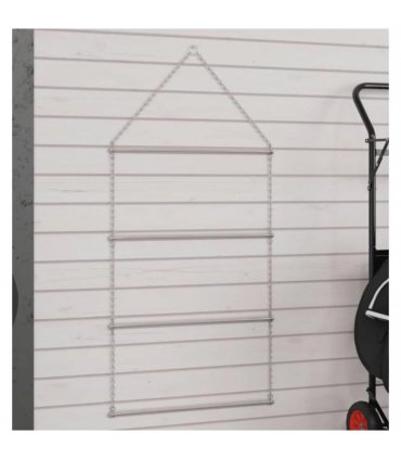 vidaXL Saddle Pad Rack Silver Stainless Steel