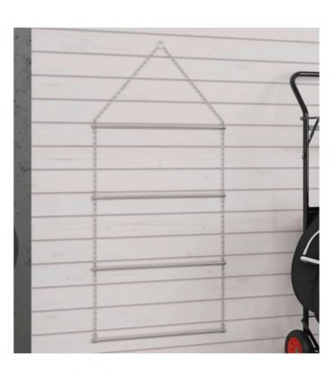 vidaXL Saddle Pad Rack Silver Stainless Steel