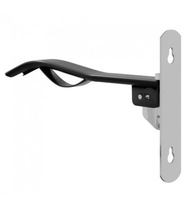 vidaXL Saddle Rack with Bridle Hook Single Arm Foldble Black Iron