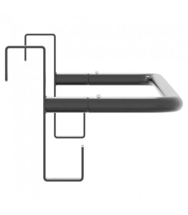 vidaXL Saddle Pad Rack Black Iron