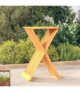 vidaXL Folding Stool 40x32.5x70 cm Solid Wood Teak