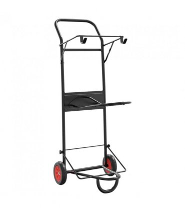 vidaXL Saddle Trolley Foldable Black Steel