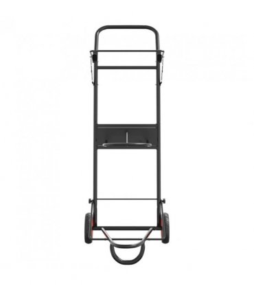 vidaXL Saddle Trolley Foldable Black Steel