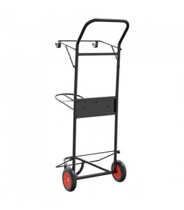 vidaXL Saddle Trolley Foldable Black Steel