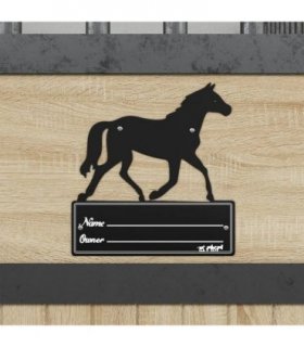 vidaXL Stable Nameplate Black Steel