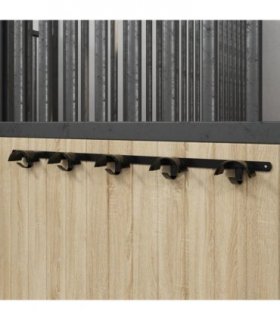 vidaXL Bridle Hanger for 5 Bridles with 5 Hooks Black Iron