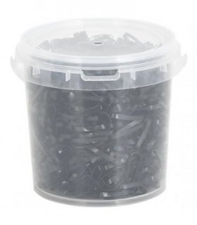 vidaXL Braiding Bands for Horse 1500 pcs Black Silicone