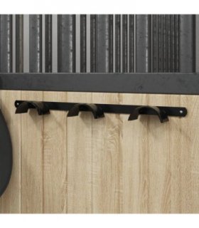vidaXL Bridle Hanger for 3 Bridles Black Iron