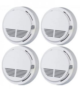 (4 Pack) Smoke Alarm Detector Home Fire Safety Sensor Alert Battery Included (US Logistics For USPS/DHL/Fedex/UPS. No designated logistics accepted，TK/TMEU only For self-pickup）