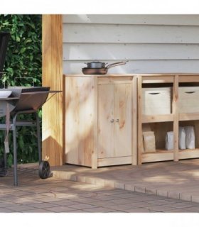 vidaXL Outdoor Kitchen Cabinet MEPPEL Natural Douglas 55 x 55 x 92 cm