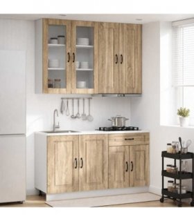 vidaXL Kitchen Unit KALMAR 4 pcs Sonoma Oak Engineered Wood