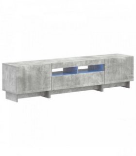 vidaXL 5 Piece LED TV Cabinet Concrete Grey Engineered Wood