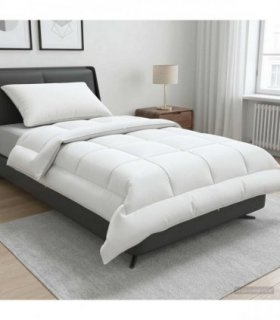 vidaXL Duvet and Pillow Set 2 pcs 135x200 cm Summer 200 GSM Wool White