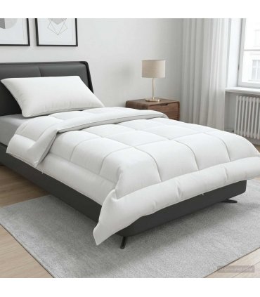vidaXL Duvet and Pillow Set 2 pcs 137x200 cm Summer 140 GSM Wool White