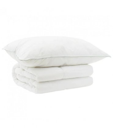 vidaXL Duvet and Pillow Set 2 pcs 137x200 cm Summer 140 GSM Wool White