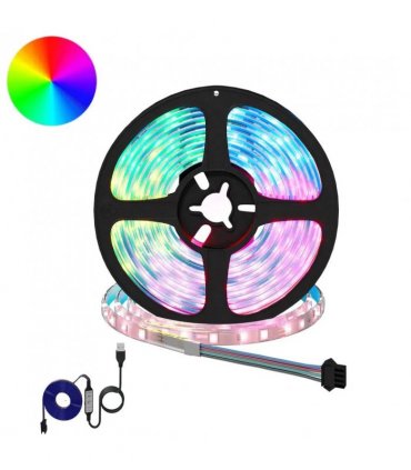 vidaXL LED Strip 12 pcs Black and Transparent Copper and Plastic