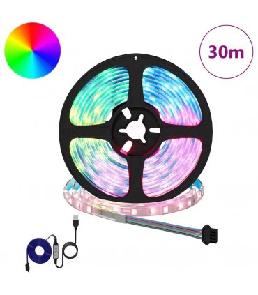 vidaXL LED Strip 12 pcs Black and Transparent Copper and Plastic