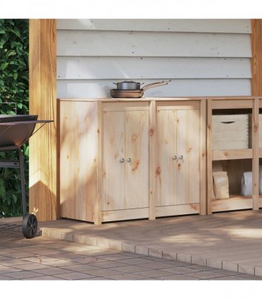 vidaXL Outdoor Kitchen Cabinet MEPPEL Natural Douglas 106 x 55 x 92 cm