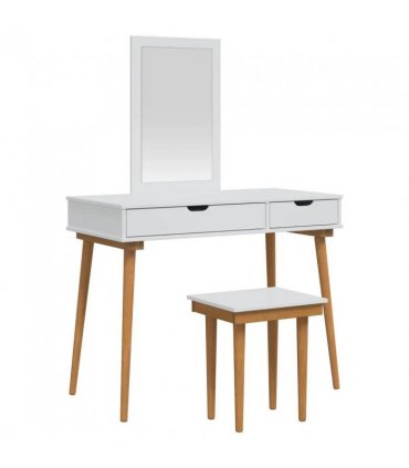 vidaXL Dressing Table Set FAUSKE 3 pcs White 100 x 50 x 143 cm