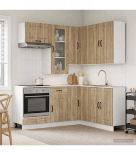 vidaXL Kitchen Unit KALMAR 8 pcs Sonoma Oak Engineered Wood