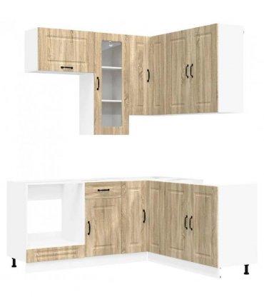 vidaXL Kitchen Unit KALMAR 8 pcs Sonoma Oak Engineered Wood