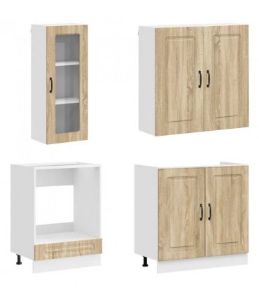 vidaXL Kitchen Unit KALMAR 8 pcs Sonoma Oak Engineered Wood