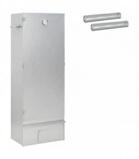 vidaXL Smoker Oven 3 pcs 44.5 x 29 x 110 cm Galvanised steel Silver