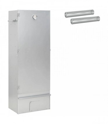 vidaXL Smoker Oven 3 pcs 44.5 x 29 x 110 cm Galvanised steel Silver