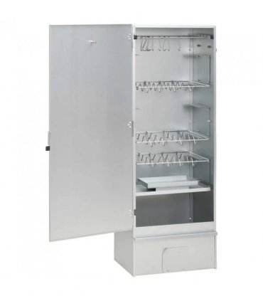 vidaXL Smoker Oven 3 pcs 44.5 x 29 x 110 cm Galvanised steel Silver