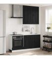 vidaXL Kitchen Unit KALMAR 5 pcs Black Engineered Wood