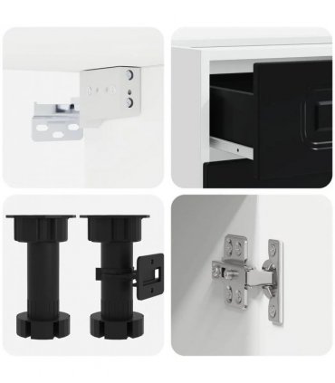 vidaXL Kitchen Unit KALMAR 5 pcs Black Engineered Wood