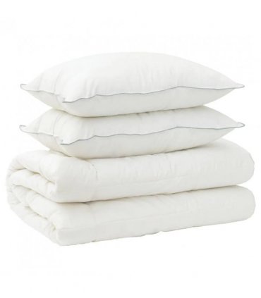 vidaXL Duvet and Pillow Set 3 pcs 155x220 cm 4 Seasons 220 GSM Wool