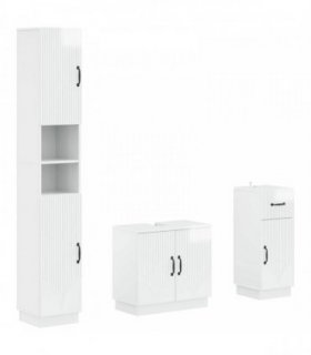 vidaXL 3 Piece Bathroom Cabinet Set HOORN Engineered Wood