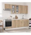 vidaXL Kitchen Unit LYON 8 pcs Sonoma Oak Engineered Wood