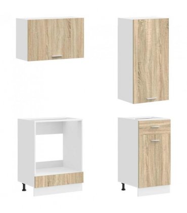 vidaXL Kitchen Unit LYON 8 pcs Sonoma Oak Engineered Wood