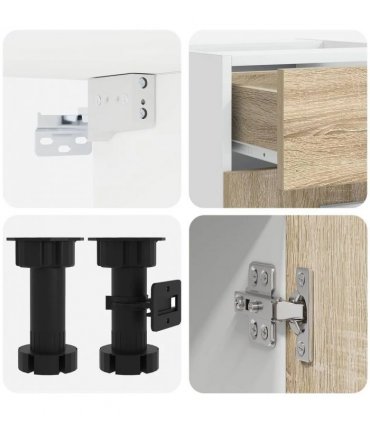 vidaXL Kitchen Unit LYON 8 pcs Sonoma Oak Engineered Wood